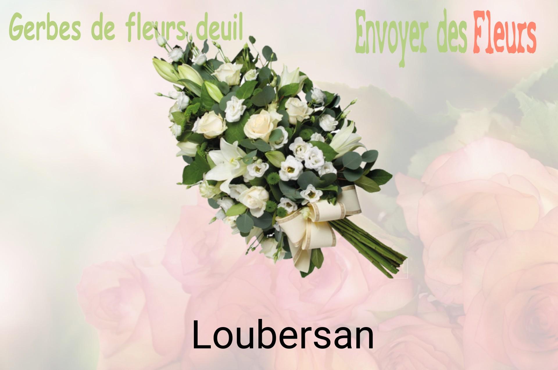 Gerbe de fleurs de deuil livrée à Loubersan